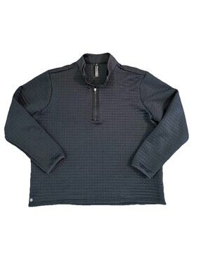 Adidas Ultimate365 Textured Quarter-Zip Pullover - Mens XL - Black
